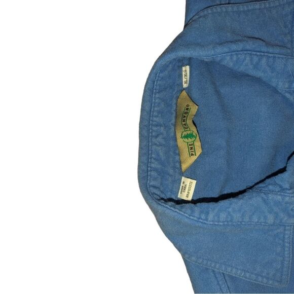 🛍️ FLANNEL XL BLUE PINE CANYON PEARL SNAP BUTTON UP COLLARED SHIRT - Picture 2 of 2